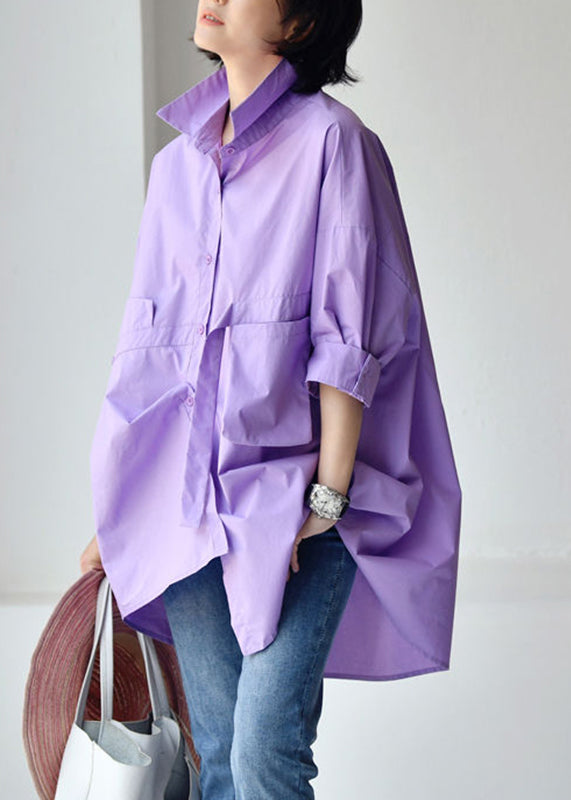 Chemise Femme à Manches Longues Col Peter Pan 2