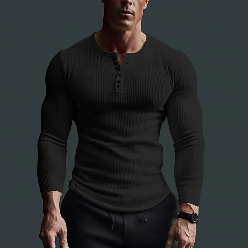 Chemise Henley Ajustée pour Homme 2