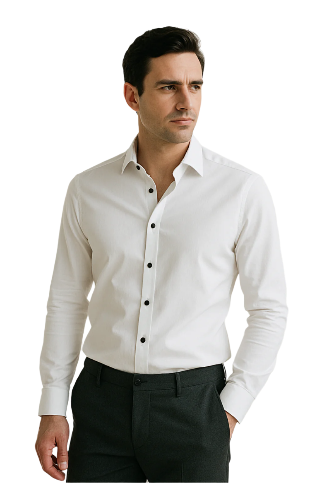 Chemise Homme Casual Intelligente Anti-Rides 0
