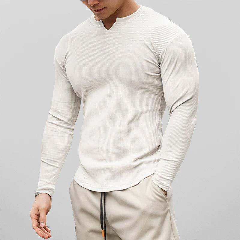Chemise Homme Coupe Athlétique Manches Longues 2