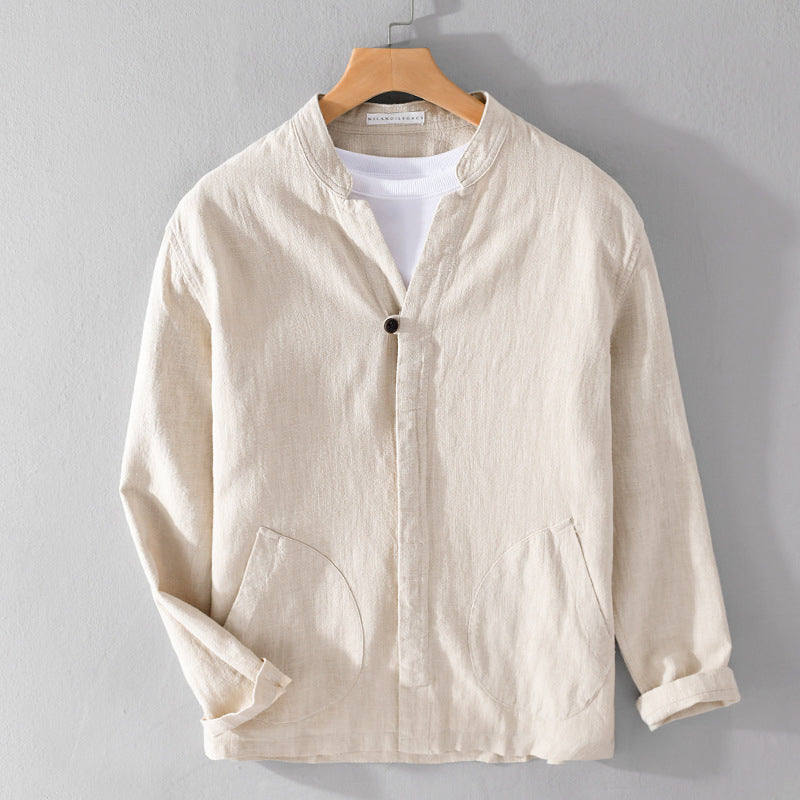 Chemise Homme Décontractée en Lin 3