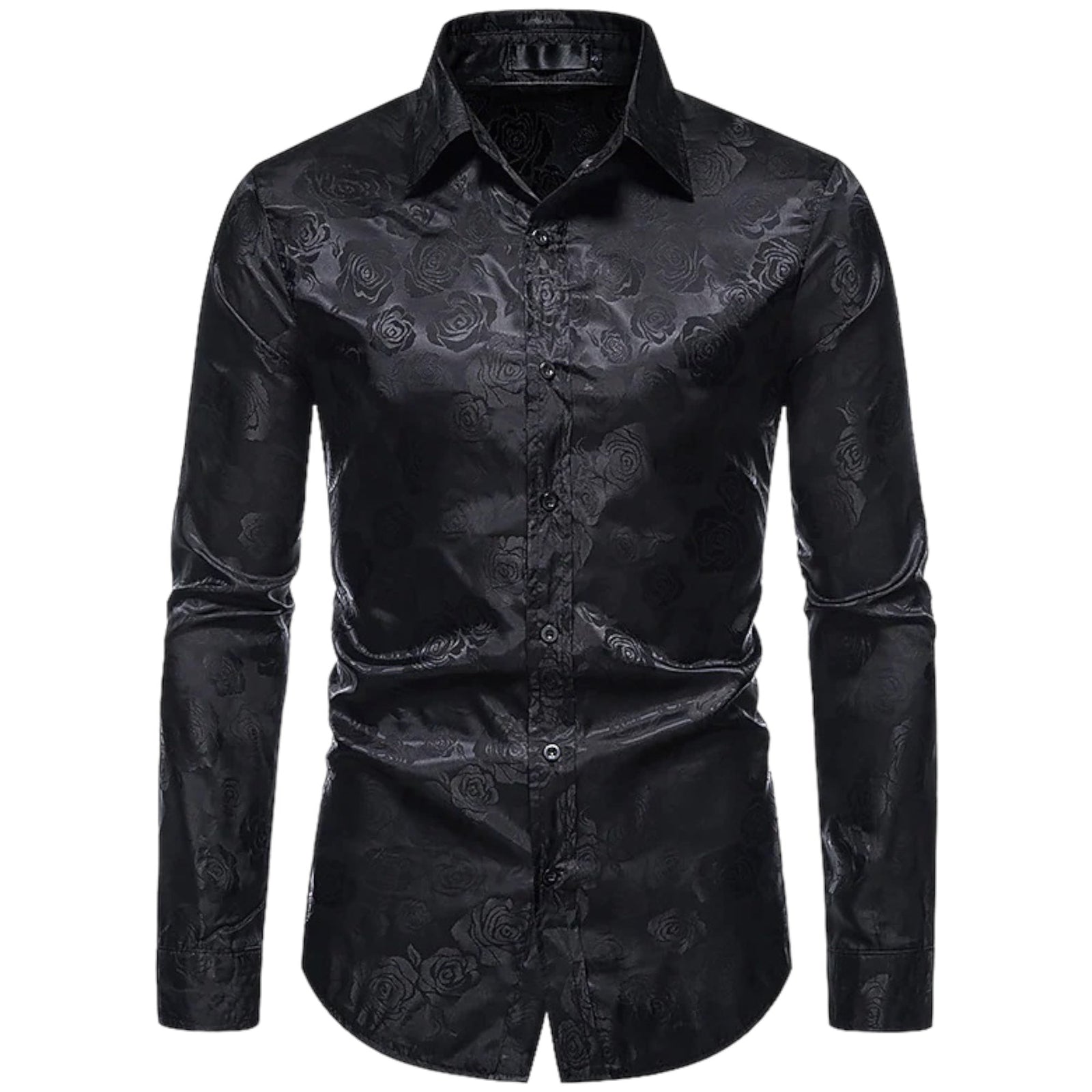 Chemise Homme Longue Détails Floraux Coton Polyester 1