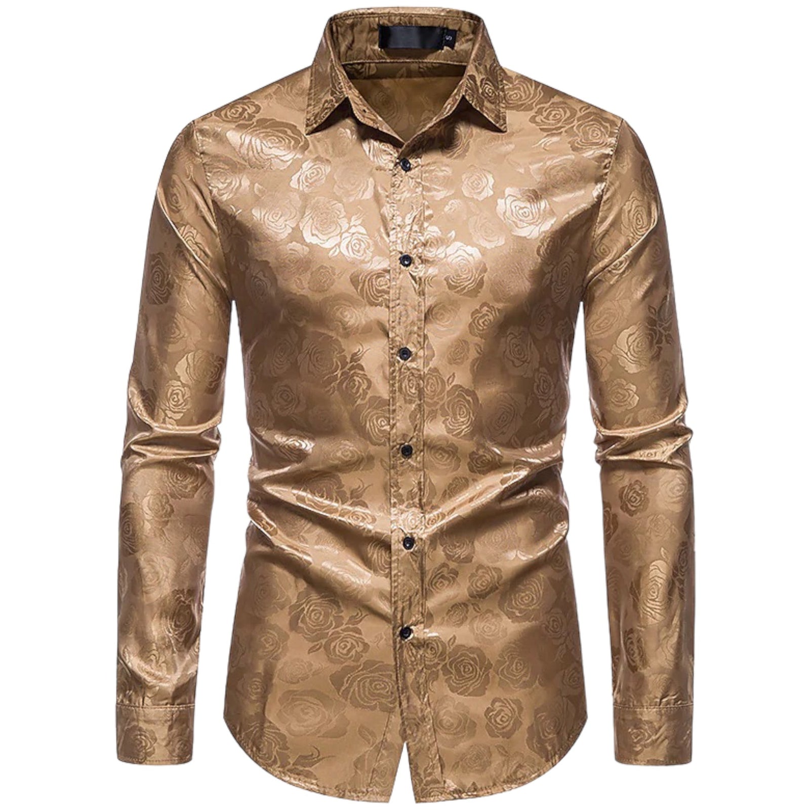 Chemise Homme Longue Détails Floraux Coton Polyester 6