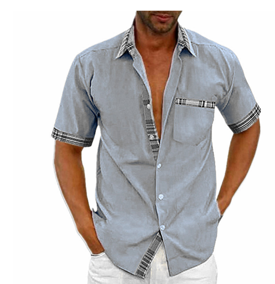 Chemise Homme Manches Courtes Coton Francesco Ajustée 7