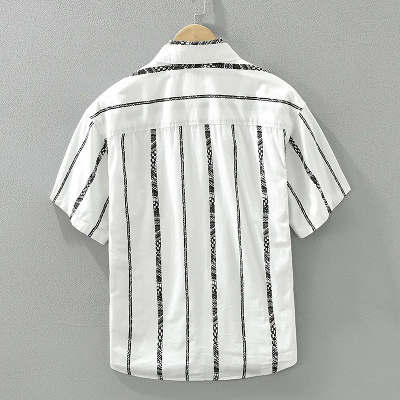 Chemise Homme à Rayures Décontractée 2