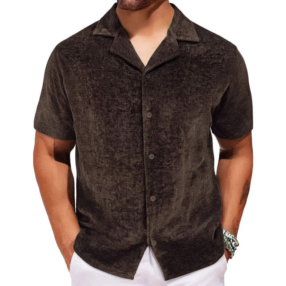 Chemise Rétro pour Homme en Velours 0