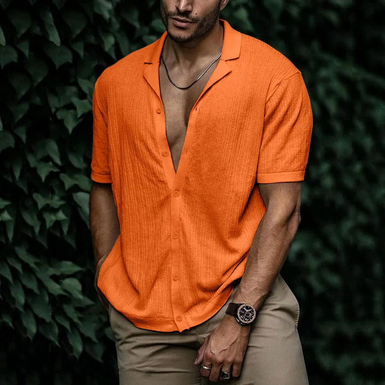 Chemise d'été à manches courtes pour homme moderne 4