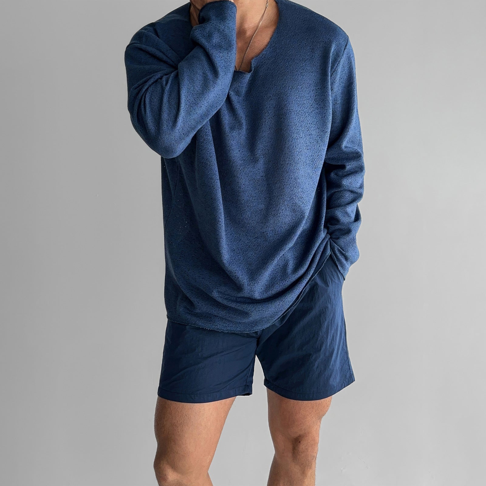 Chemise pour Homme Tricot Décontractée 3