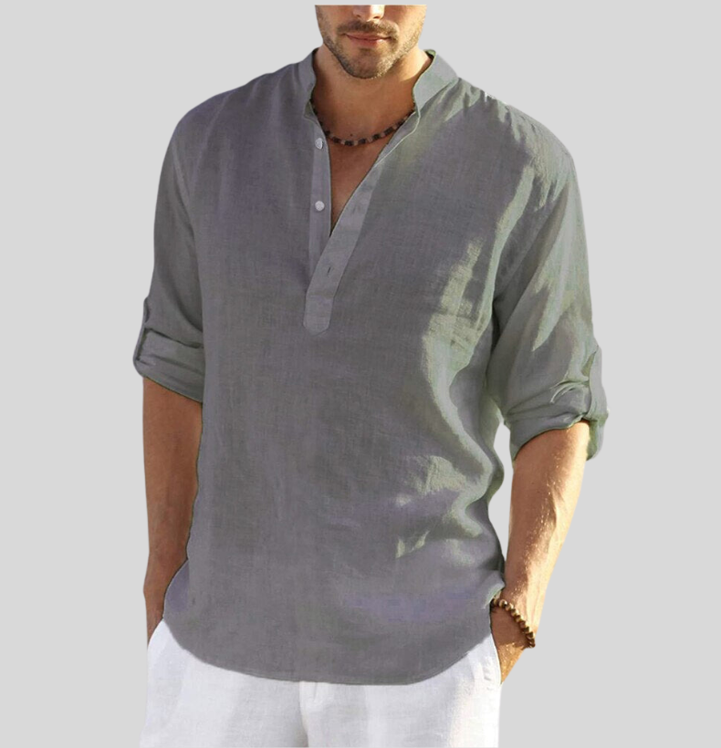 Chemise pour hommes Henley à manches longues 5