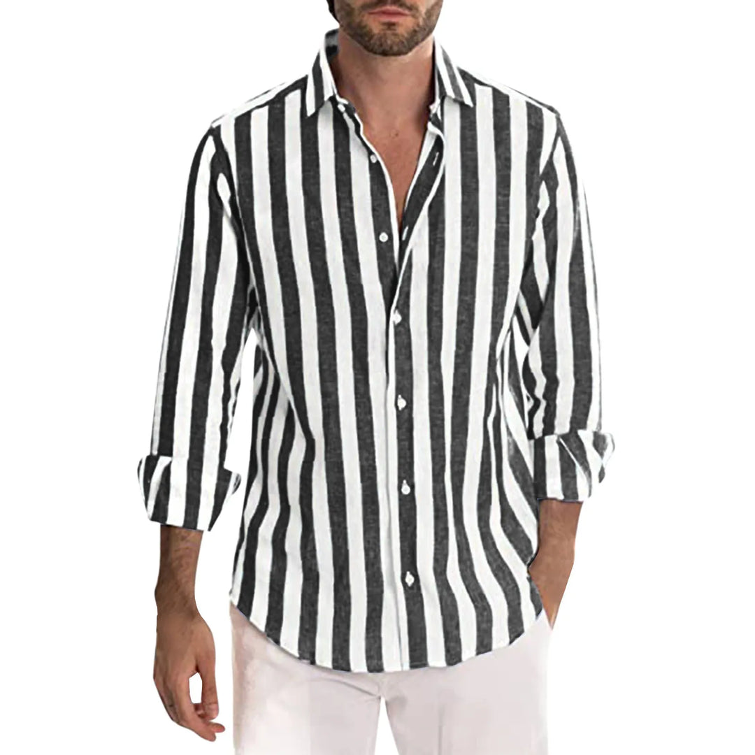 Chemise pour hommes à col boutonné décontractée 2