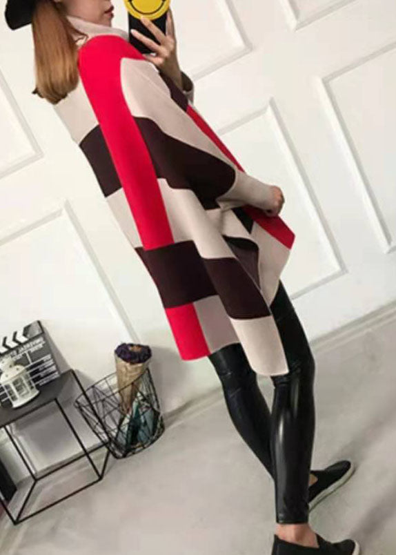 Chemisier Ample à Rayures pour Femmes avec Manches Chauve-Souris 4