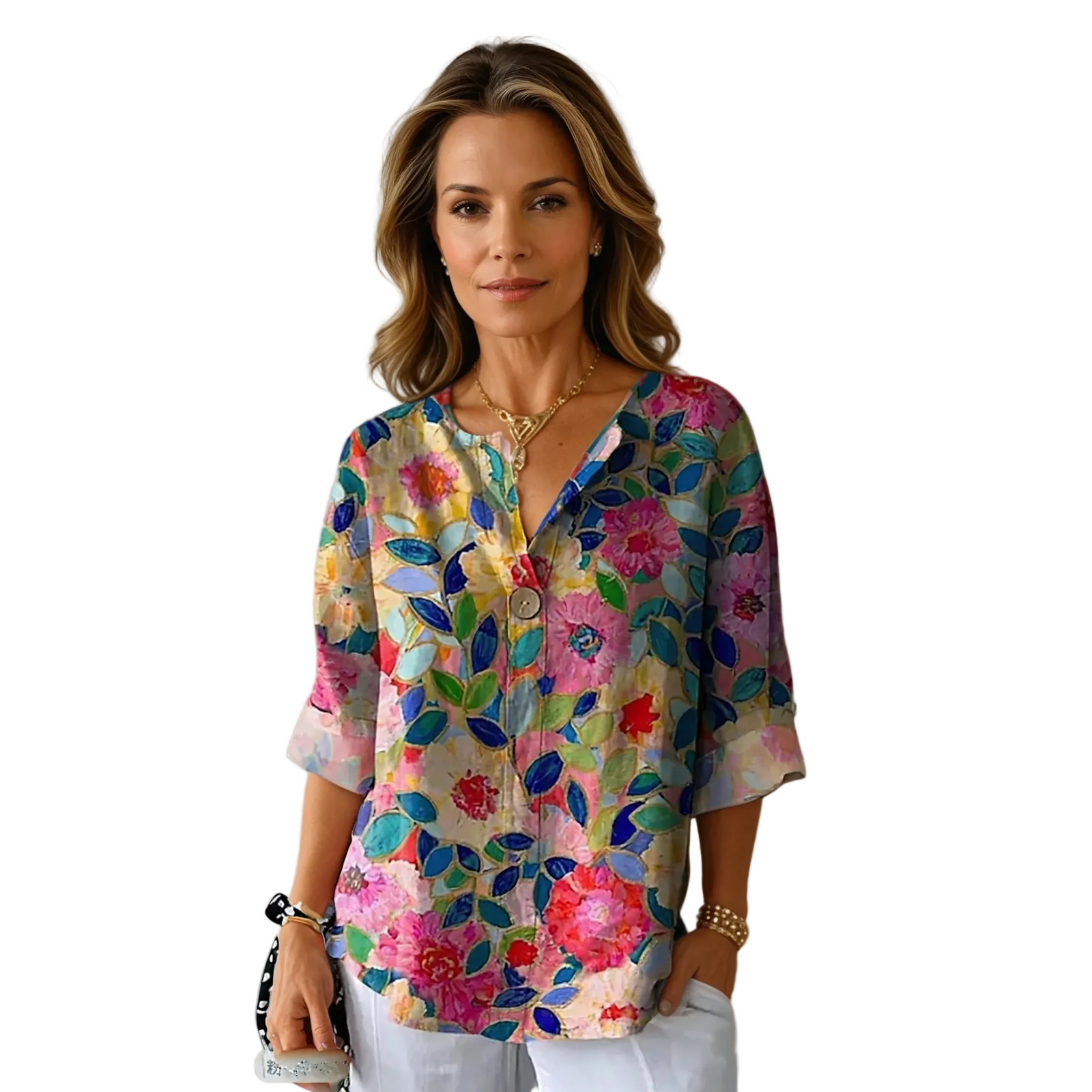 Chemisier Femme Imprimé Floral Chic 0