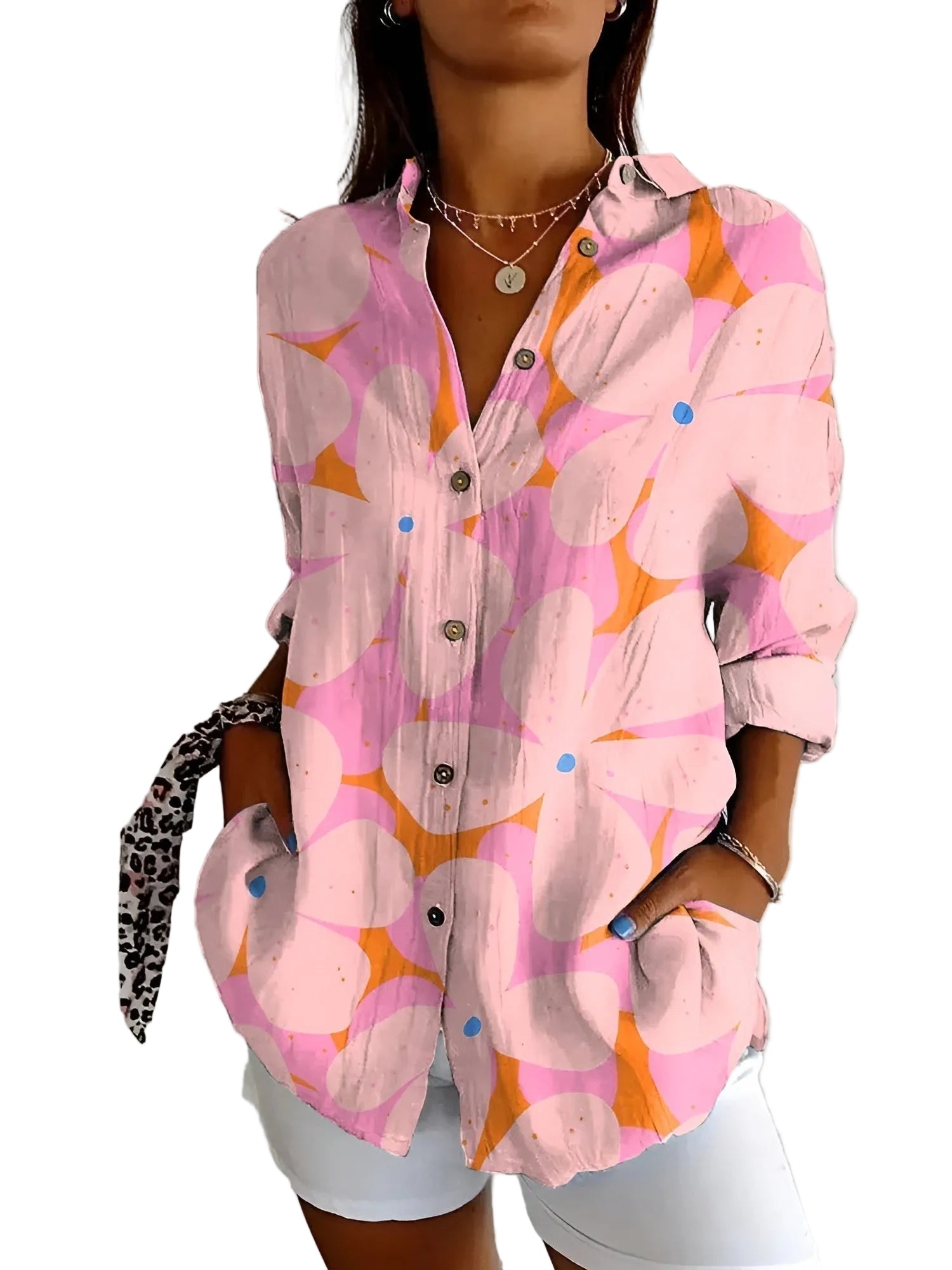 Chemisier Femme Imprimés Fantaisistes Chic 5