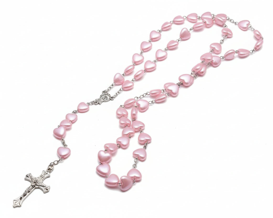 Collier Femme Coeur Chapelet Élégant avec Pierres Œil de Chat 0