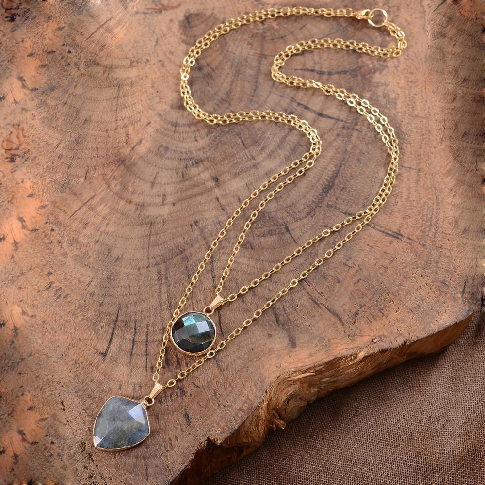 Collier Femme Design Unique Labradorite Artisanale 2
