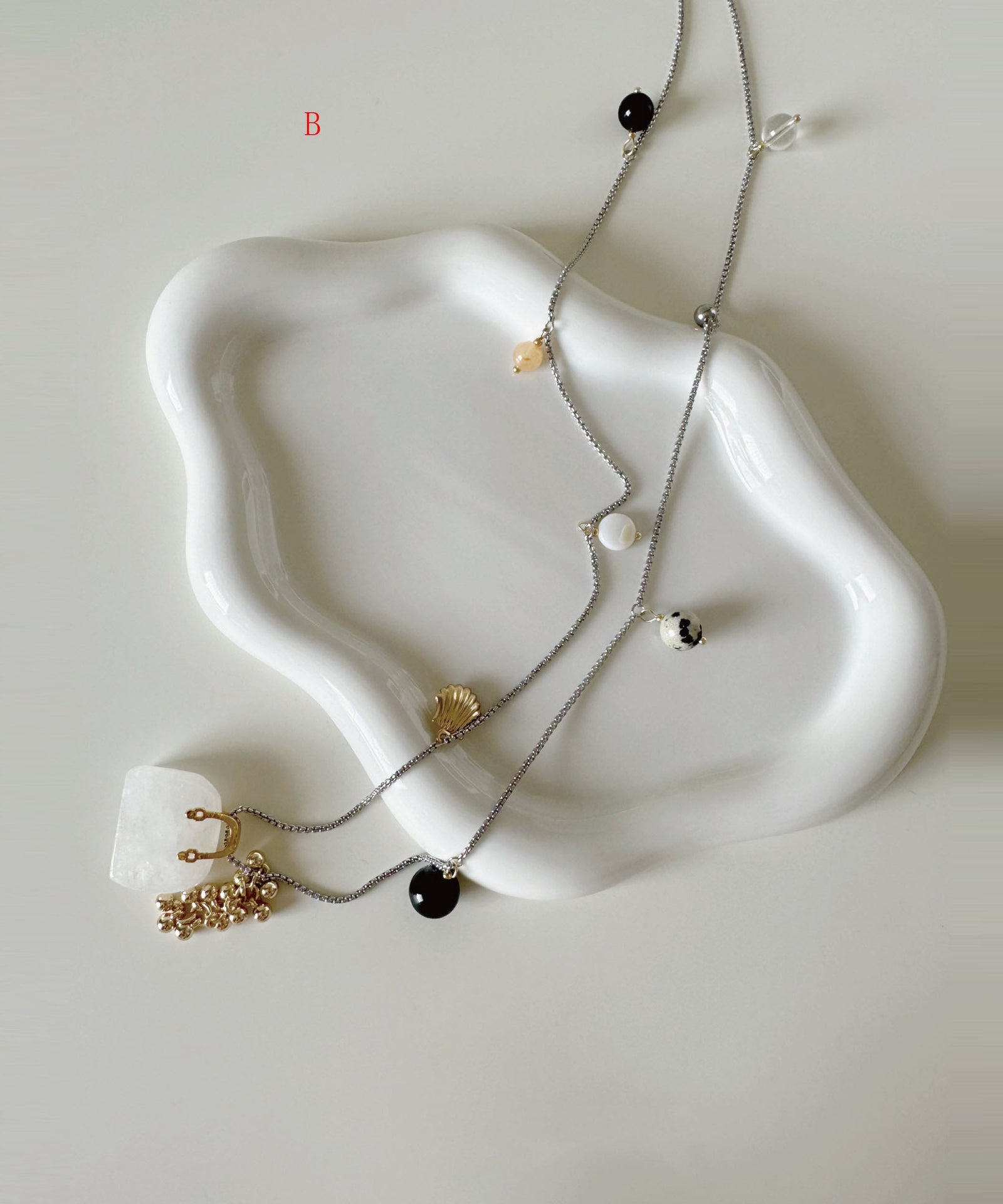 Collier Femme Long avec Pendentif en Pierre de Verre 2