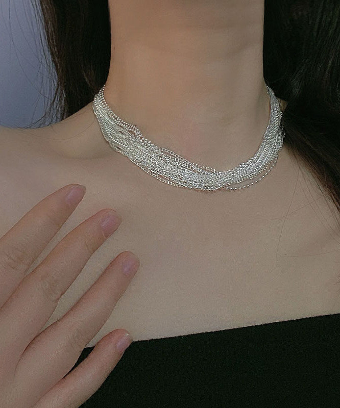 Collier Femme Multicouches Perles Graduées Style Moderne 2