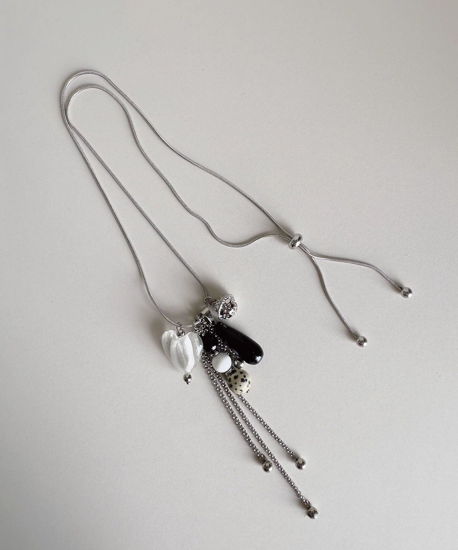 Collier Femme Pendentif Cœur Pierre Naturelle Style Original 2