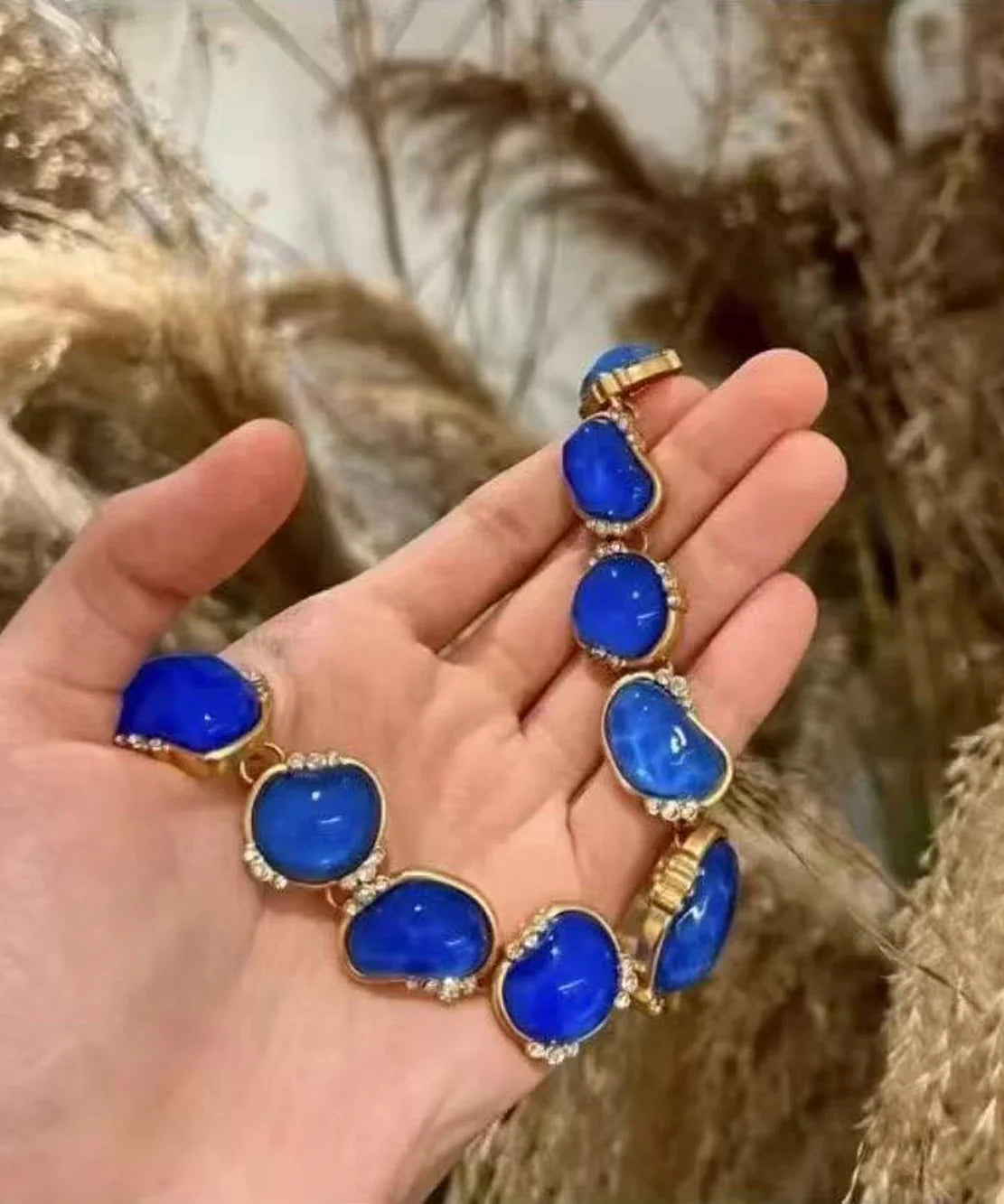 Collier Femme Style Vintage avec Zircon Bleu 3