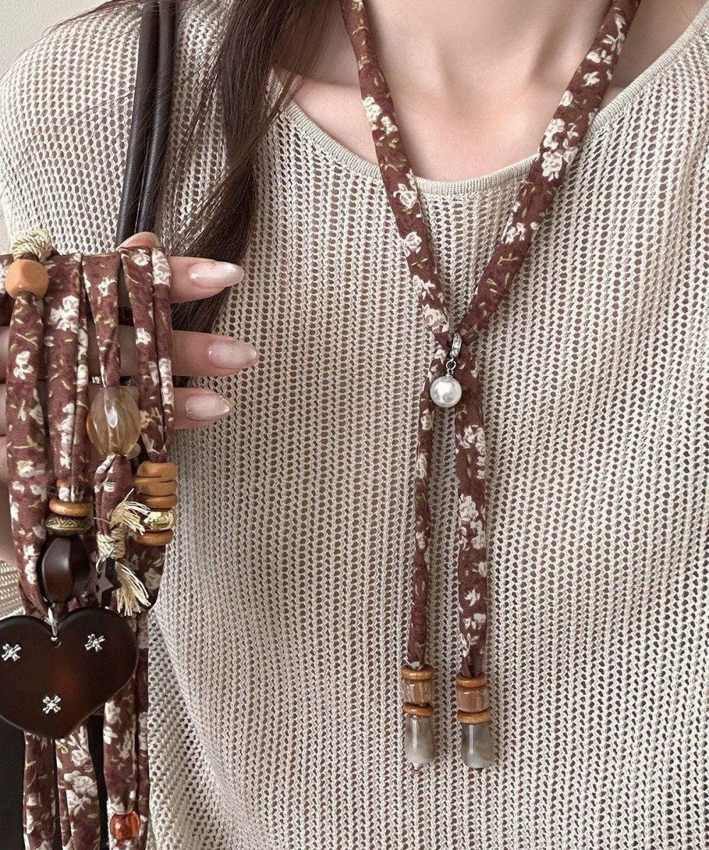 Collier Pendentif Foulard pour Femme Style Artisan 4