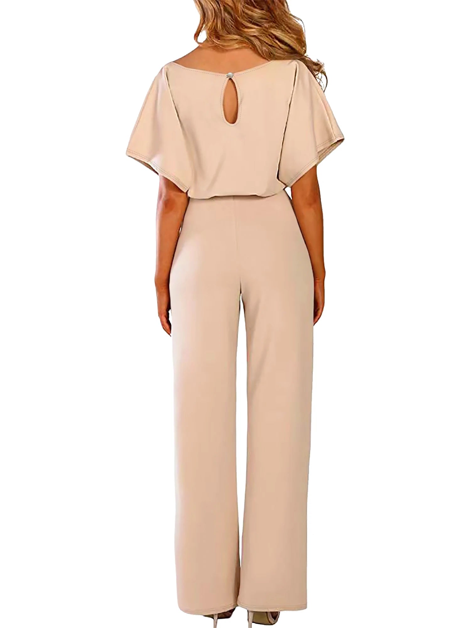 Combinaison Femme Pantalon Décontracté à Jambes Larges 1