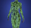 Combinaison Femme Style Cyberpunk Body Musculaire 11