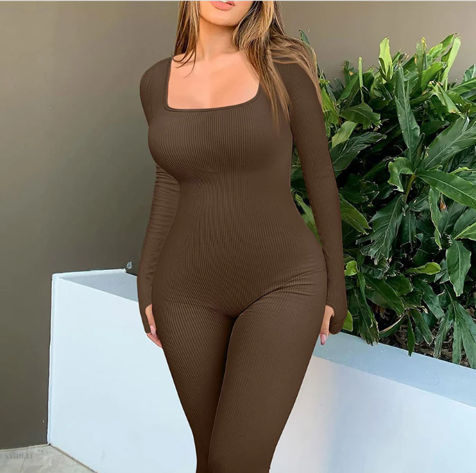 Combinaison Yoga Femme Ajustée Polyester Doux et Extensible