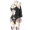 Costume Femme Body Croisé Uniforme de Couvent pour Événements Costumés 1