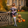 Costume de Clown Femme Épaules Dénudées Short Combinaison 5 Pièces 1