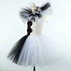Costume de Clown pour Fille Style Tutu Noir et Blanc 3
