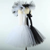 Costume de Clown pour Fille Style Tutu Noir et Blanc 4