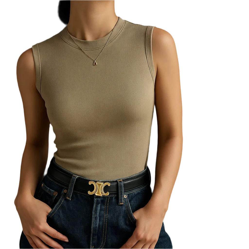 Débardeur Ajusté Femme Confort Tissu Léger 0