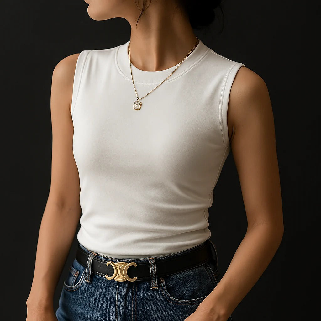 Débardeur Ajusté Femme Confort Tissu Léger 3