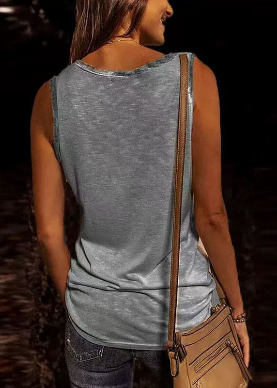 Débardeur Femme Col Rond Coupe Ample Été 3