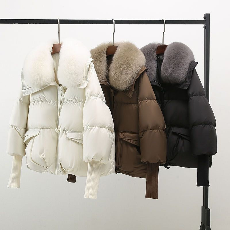 Doudoune Femme Matelassée Chic avec Col en Fourrure 4