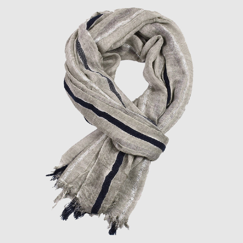 Écharpe Femme Chic avec Fils Dorés 1