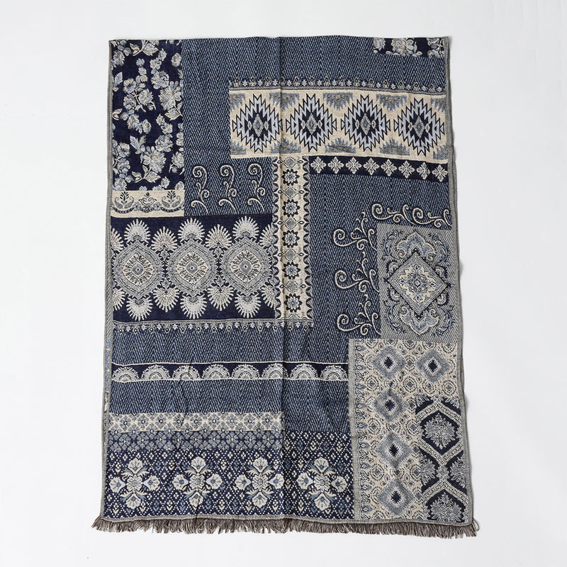 Écharpe en Jacquard avec Motifs Contrastés 3