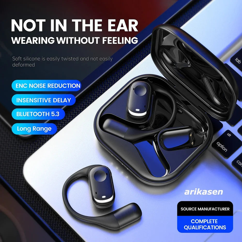 Écouteurs Bluetooth Sportifs Ouverts Haute Résolution pour Activités Actives 1
