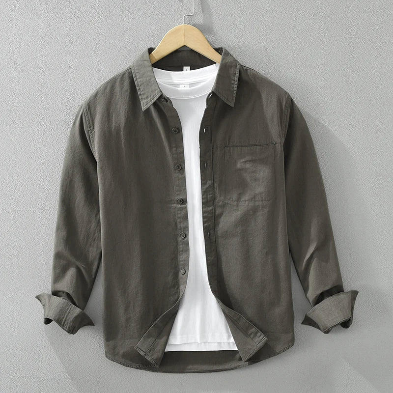 Chemise Homme Décontractée Tissu Doux Élégante 1