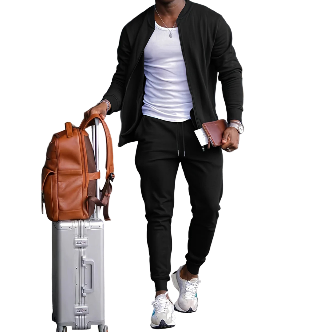 Ensemble Deux Pièces Décontracté pour Hommes en Coton 0