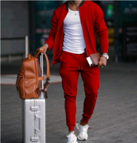 Ensemble Deux Pièces Décontracté pour Hommes en Coton 3