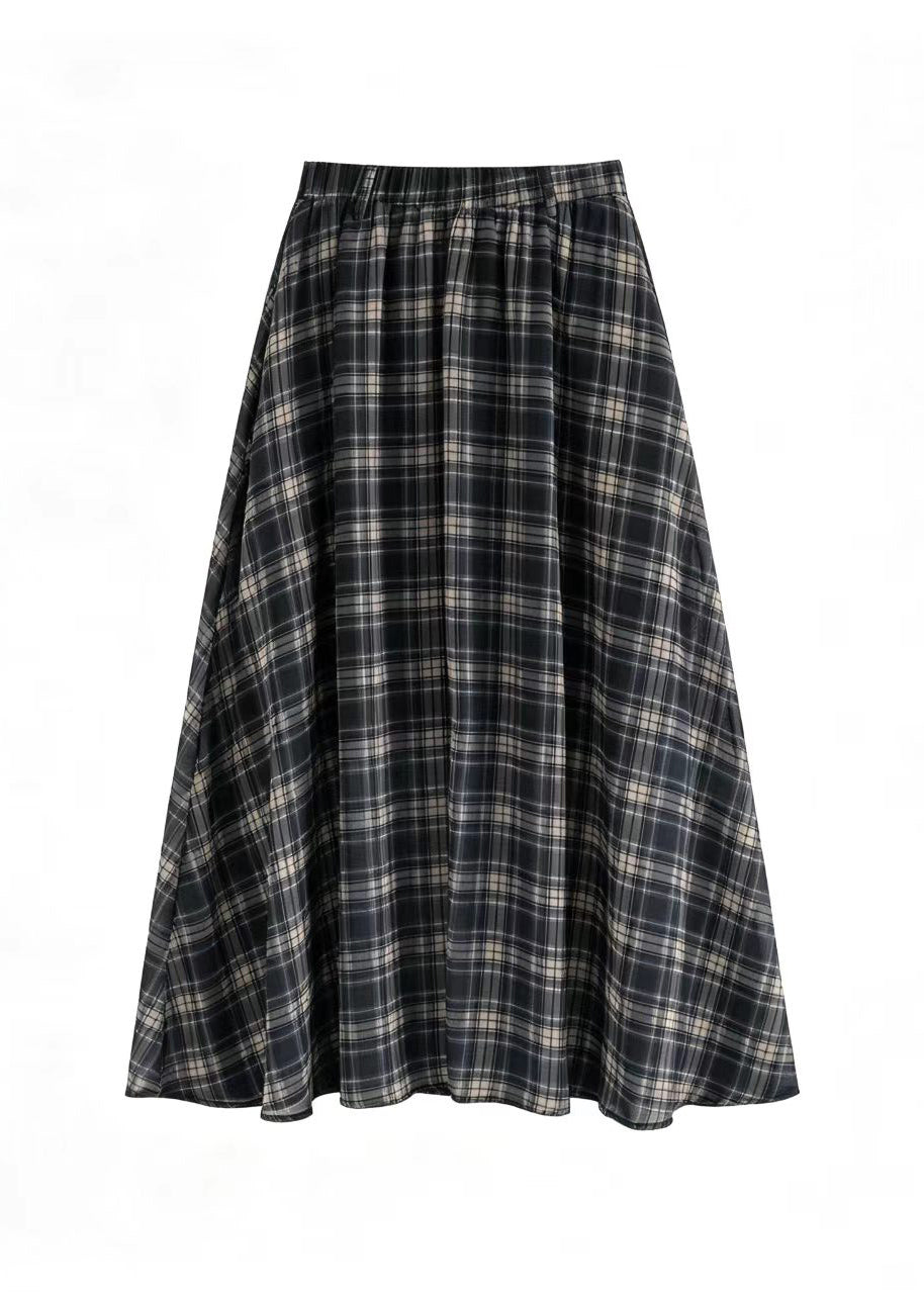 Ensemble Femme 2 Pièces Ajusté à Carreaux Épaule Asymétrique à Lacets 4