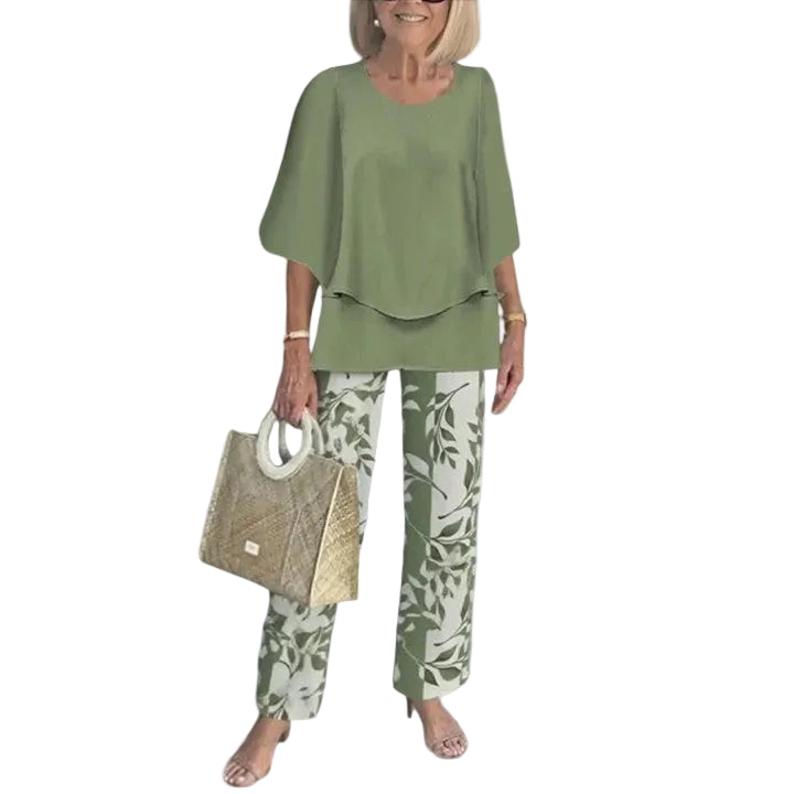 Ensemble Femme Chic à Manches Mi-Longues 0