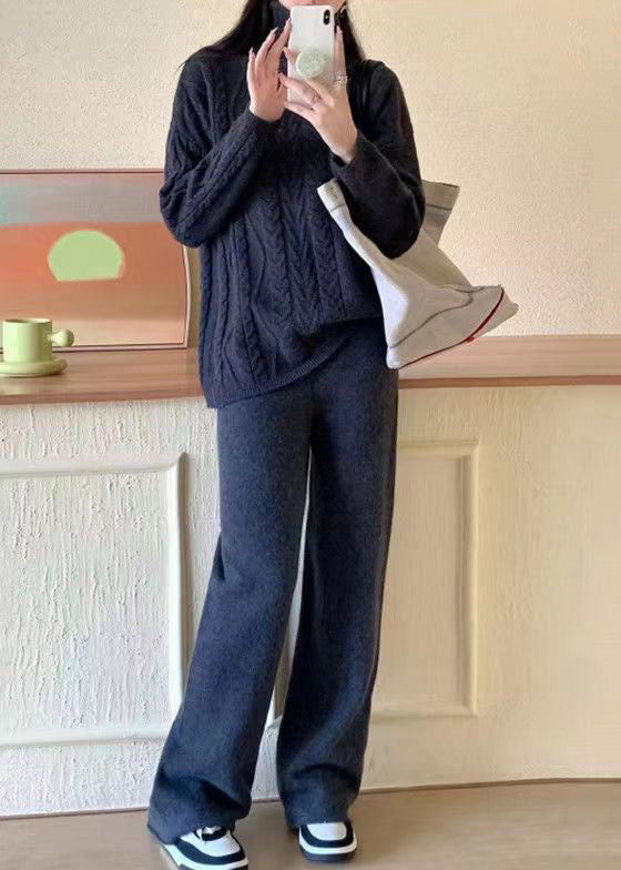 Ensemble Femme Deux Pièces Col Roulé Ample 1