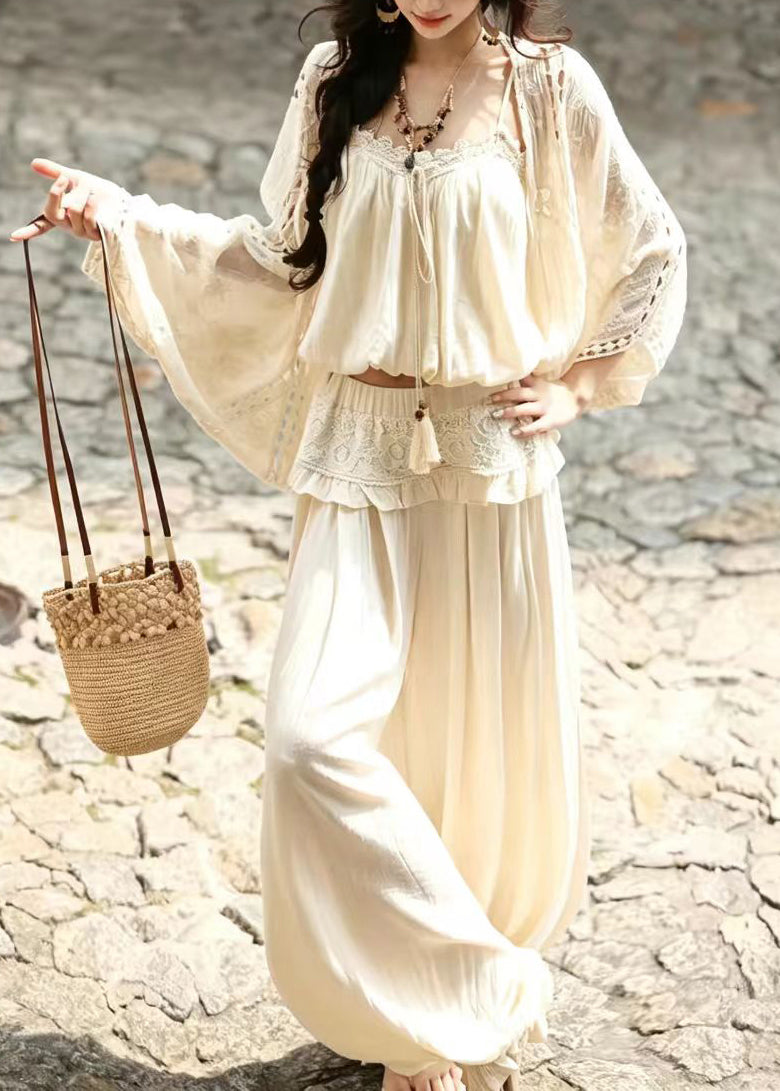 Ensemble Femme Pantalon Lanterne à Volants Style Estival 1