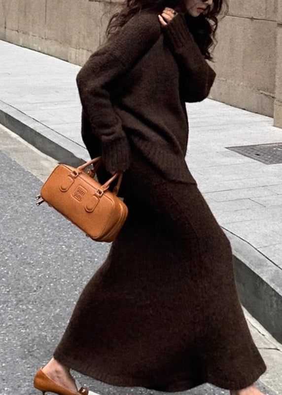 Ensemble Femme Pull Ample et Jupe Longue Chic 4