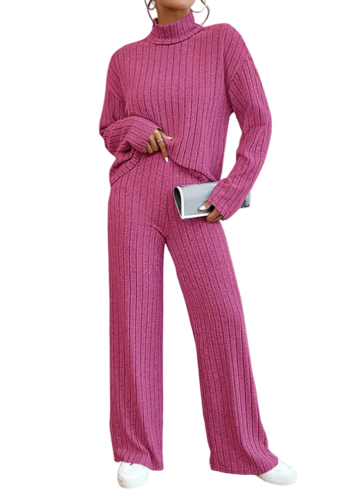 Ensemble Femme Pull et Pantalon Tricoté Moderne 0