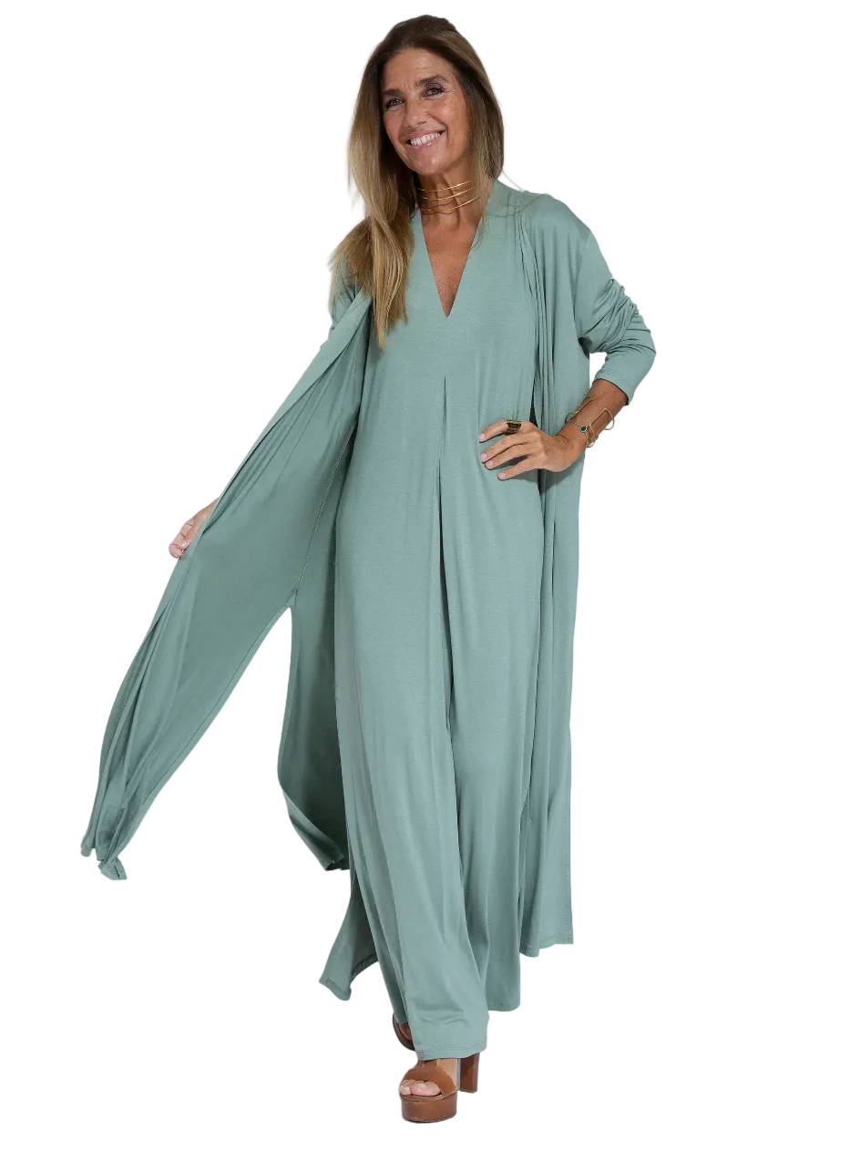 Ensemble Femme Robe Longue et Veste Fluide 10