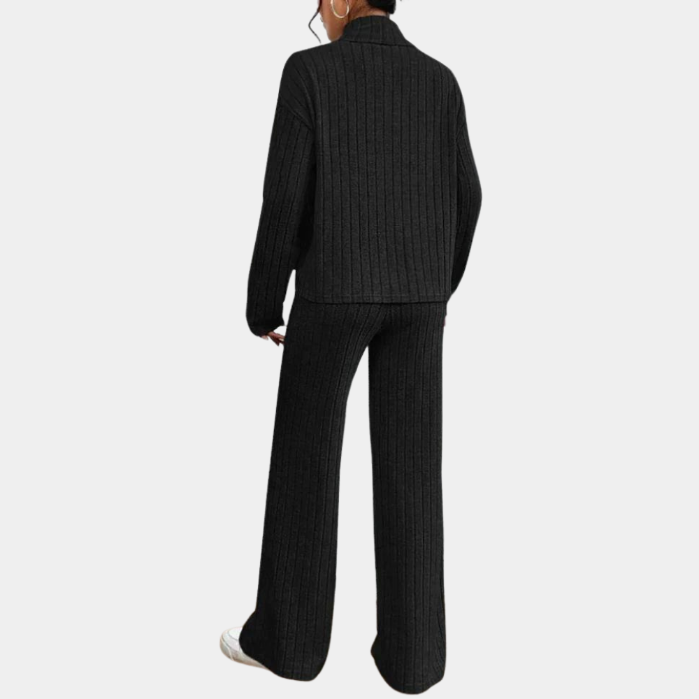 Ensemble Tailleur Femme Col Montant Chic 2 Pièces Moderne 5