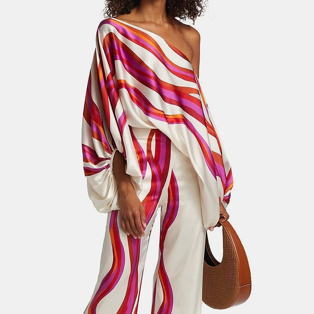 Ensemble d'été pour femmes à manches lanternes 1